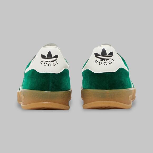 Gucci x Adidas Gazelle Green Suede Sneakers – Women’s Size 10 - Picture 4 of 11